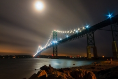 Mount Hope Bridge at Night