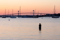 Fishing in Newport at Sunset - Mike Dooley