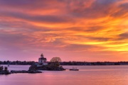 Colorful Sky at Pomham Rocks Light