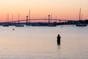 Fishing at Newport Bridge