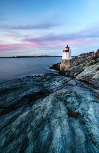 Pink Skies Over Castle Hill Light