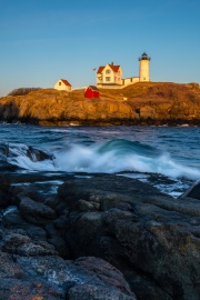 Sunset Waves at Nubble Light
