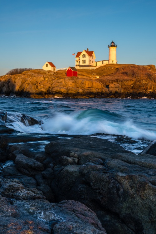 Sunset Waves at Nubble Light Sunset Waves at Nubble Light