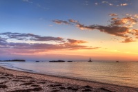 Sunset on Sakonnet Light