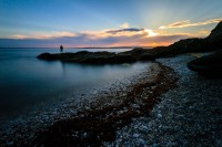 Fisherman on Beavertail Rocks