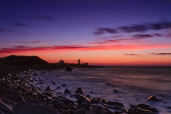 Point Judith Light at Dawn