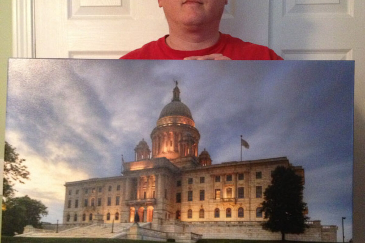 Holding a Fine Art Gallery Wrap Print