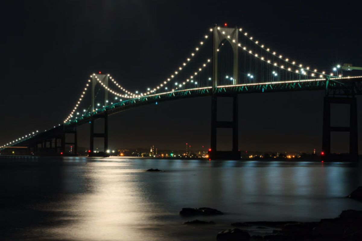 A Blue Moon Over the Newport Bridge
