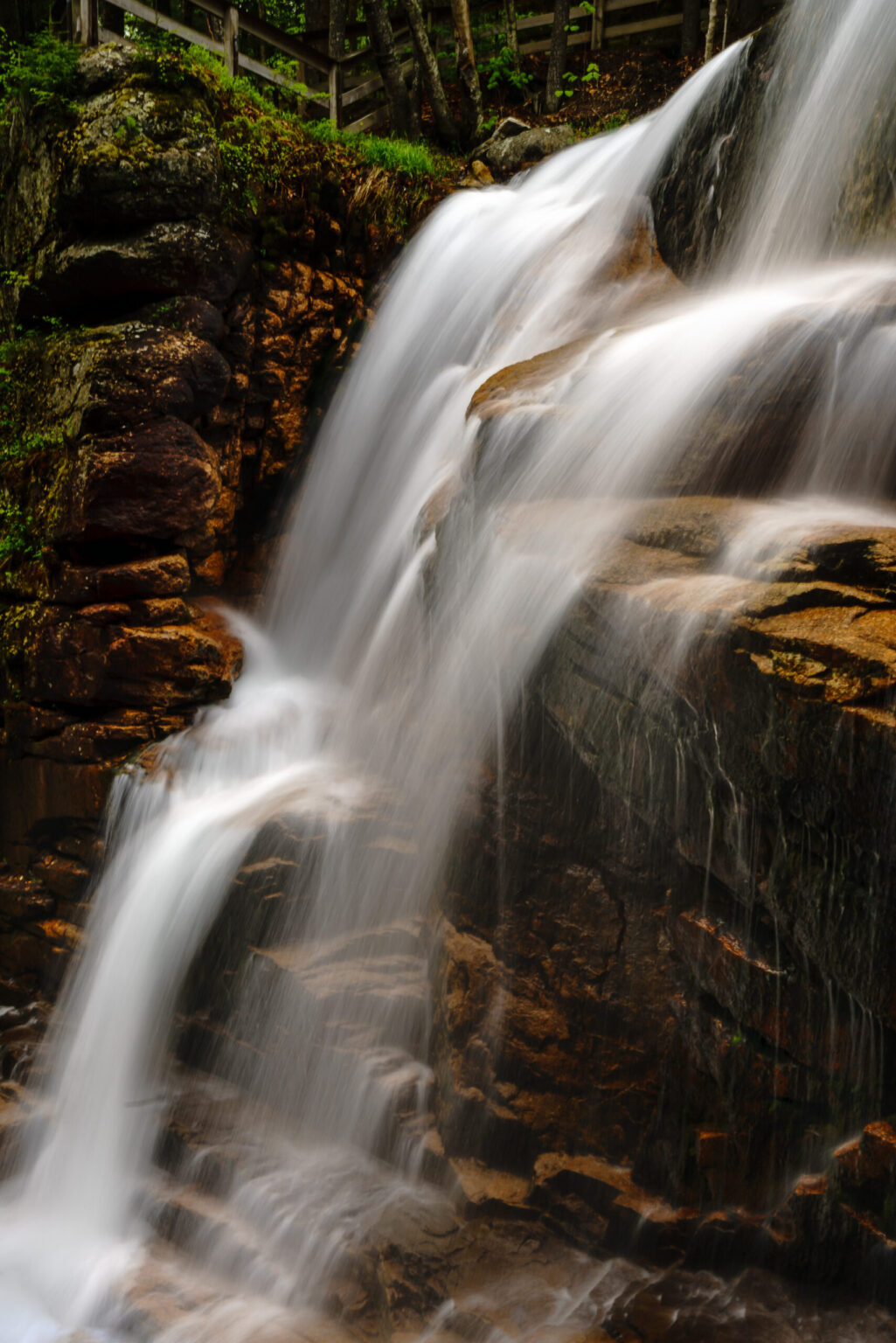 Avalanche Falls in Franconia Notch State Park, New Hampshire