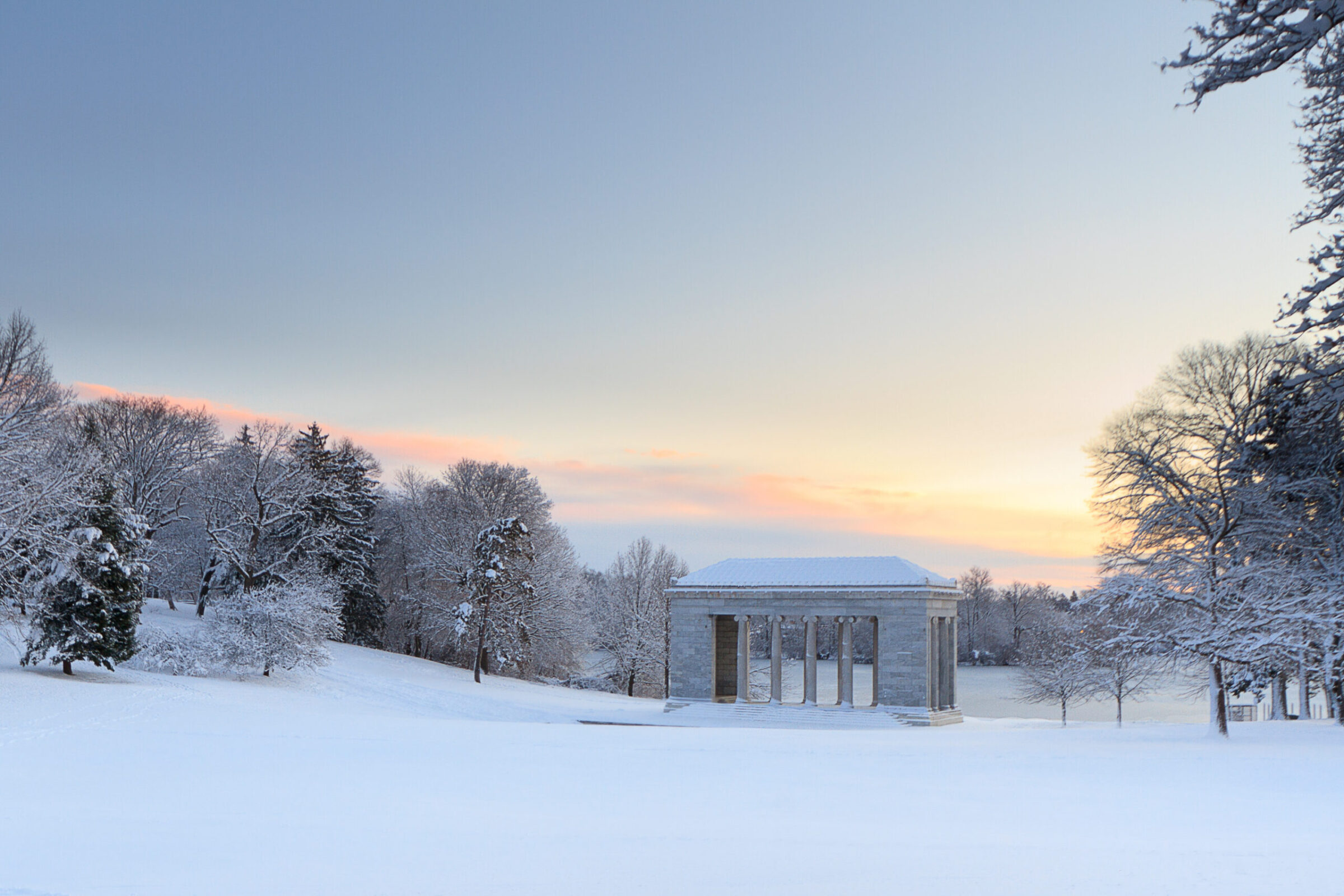 The Temple of Music pavilion in Roger Williams Park, Providence, Rhode Island, photographed by Mike Dooley