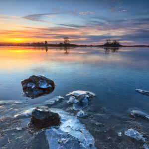Salter Grove winter sunrise landscape photograph, fine art photography by Mike Dooley