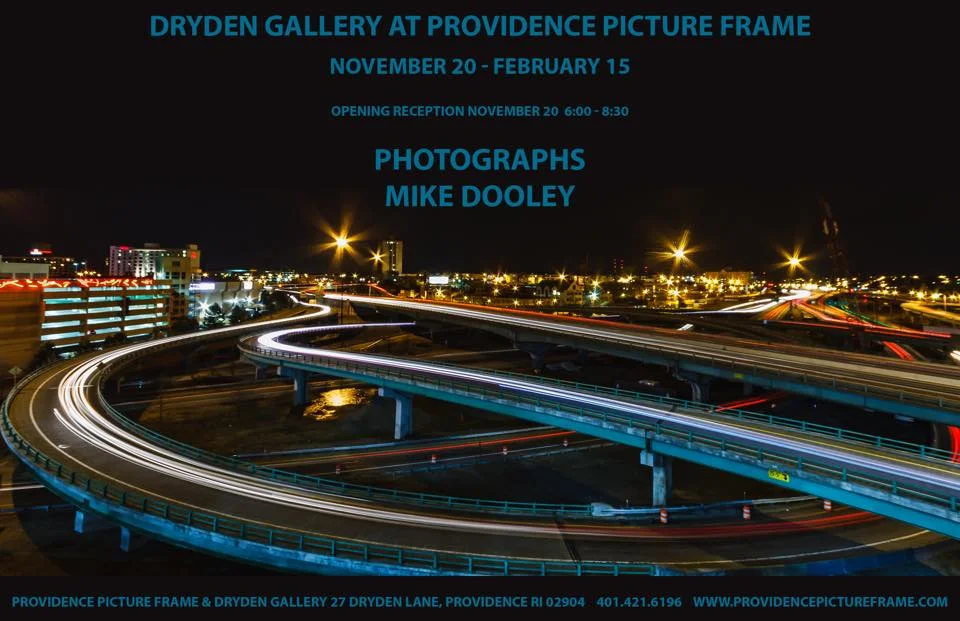 Invitation to Mike Dooley's opening reception at Dryden Gallery, November 20, 6:00-8:30 PM