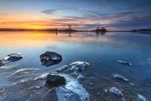 Winter sunrise at Salter Grove Park, Warwick, Rhode Island, photographed by Mike Dooley