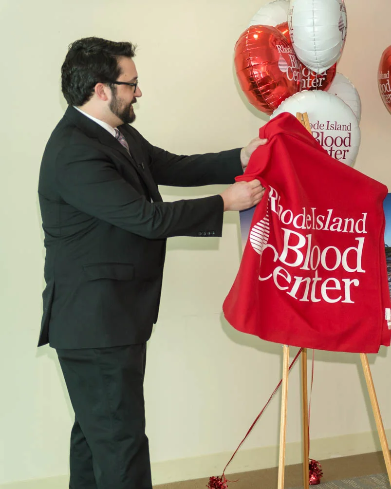 The unveiling of The Lighthouse at the 2015 RI Blood Center Seasons Pass press conference