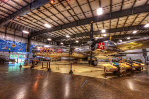 B-29A Superfortress Jacks Hack inside an aircraft museum hangar, fine art photograph by Mike Dooley