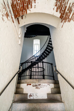 Staircase inside a lighthouse on North Carolina's Outer Banks